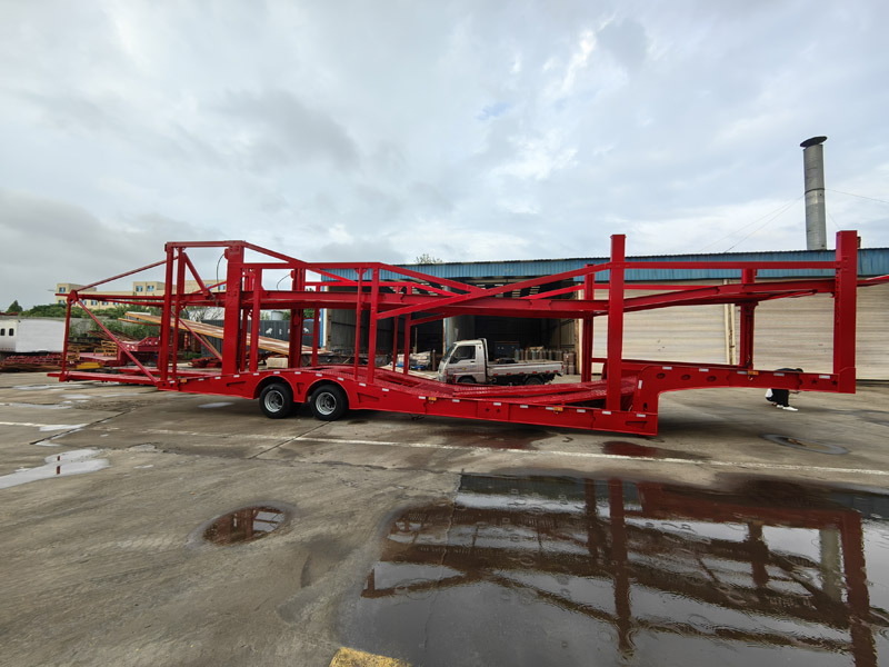 Central Asian Five Countries European-Style Car Carrier Cage Trailers